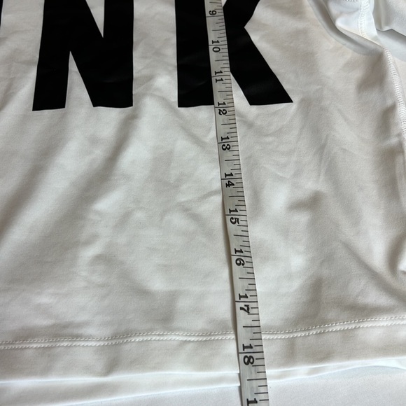 Pink Victoria's Secret  Pink Sheer White Long Sleeve Crop Top Color White M New - Picture 6 of 6